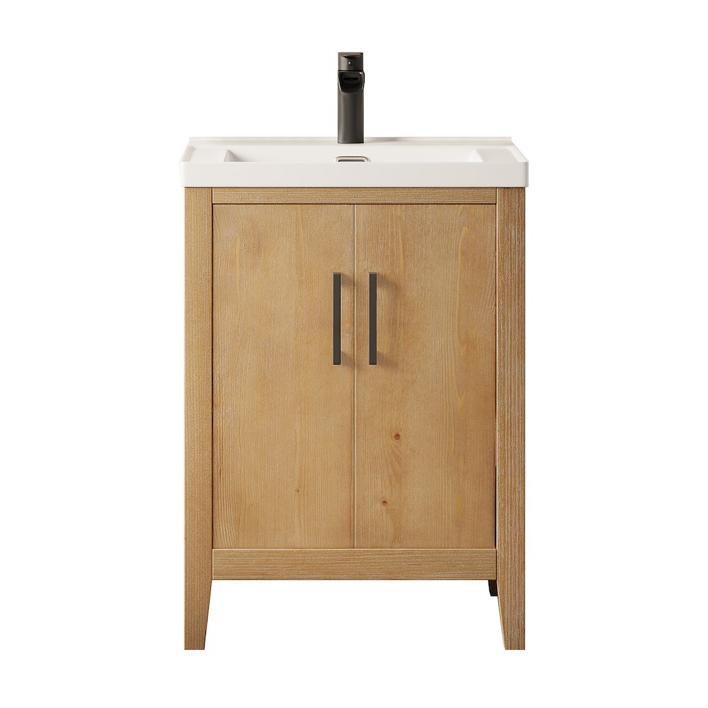 24" Single Bathroom Vanity in with White Ceramic Intergated Sink without Mirror. Picture 1