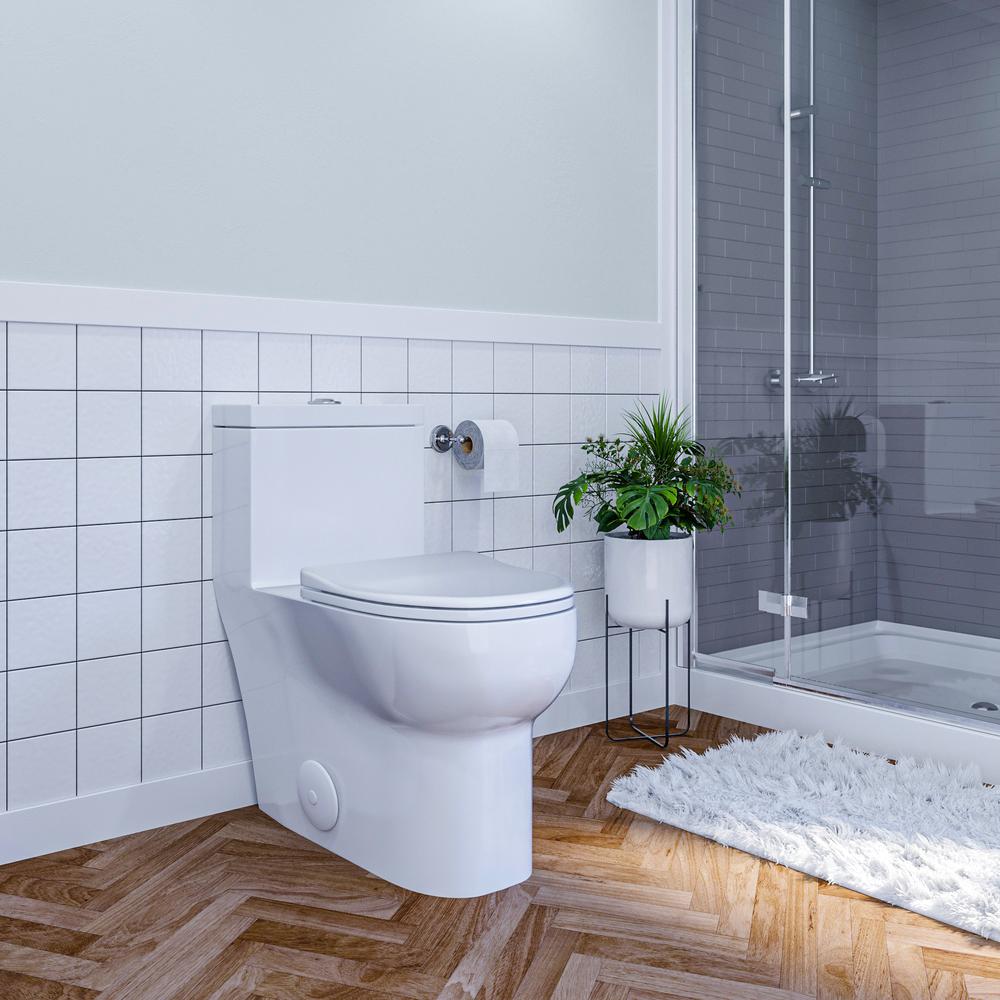 Venezia Dual Flush Elongated One-Piece Toilet (Seat Included). Picture 9
