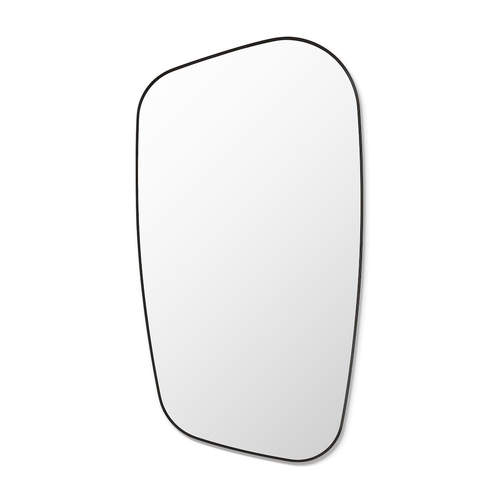 26"x48" Novelty Aluminum Framed in Matte Black Modern Bathroom Wall Mirror. Picture 2