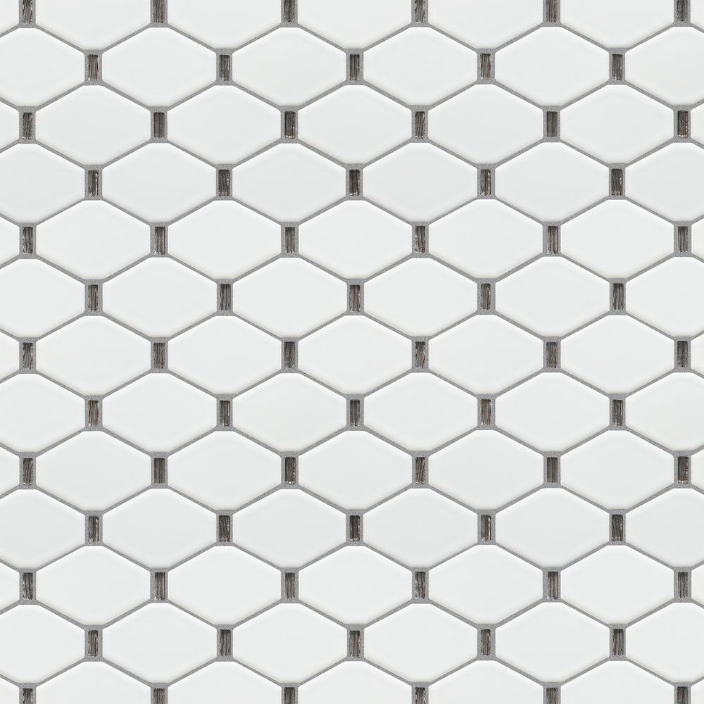 Badajoz  11.5” x 10.94” Honeycomb Glass Mosaic Wall Tile. Picture 5