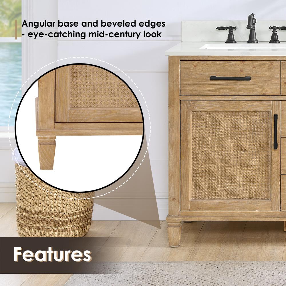 Double Bathroom Cabinet Vanity Base without Top and Sink, no Mirror. Picture 10