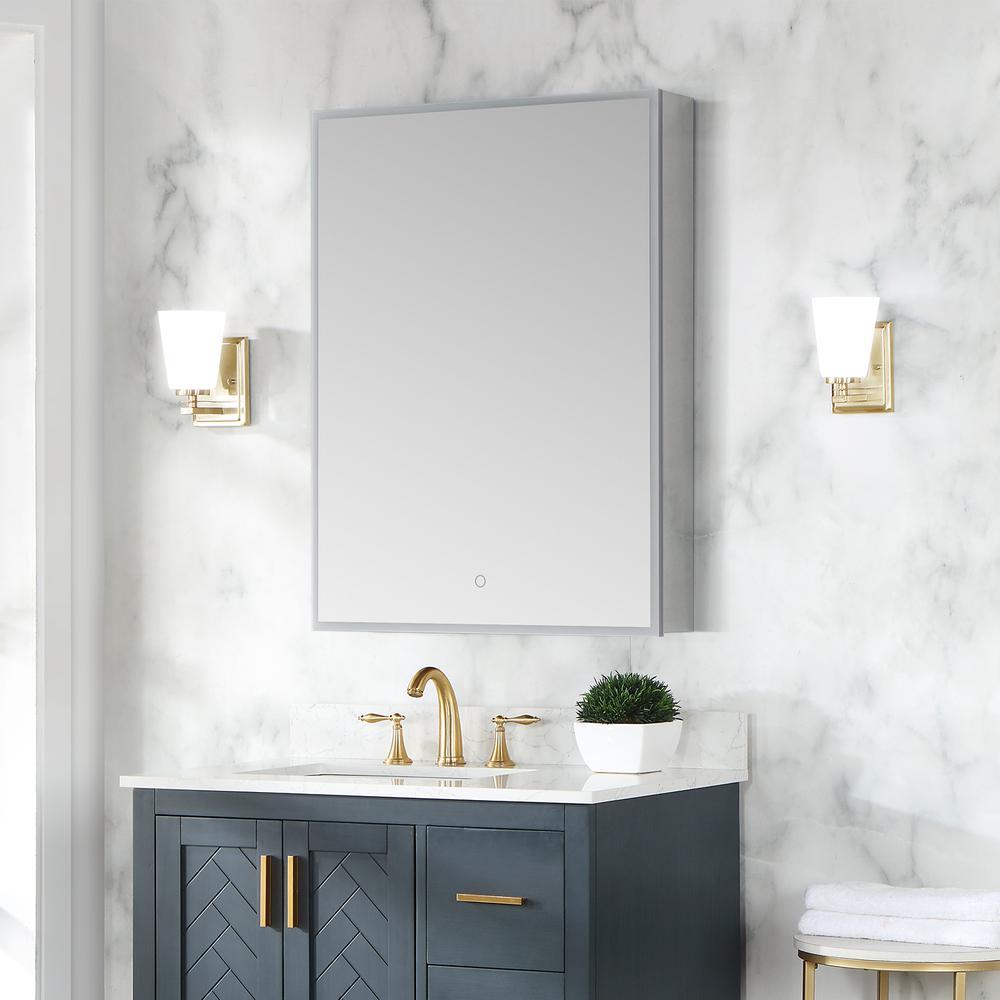Frameless Surface-Mount/Recessed LED Lighted Bathroom Medicine Cabinet. Picture 9