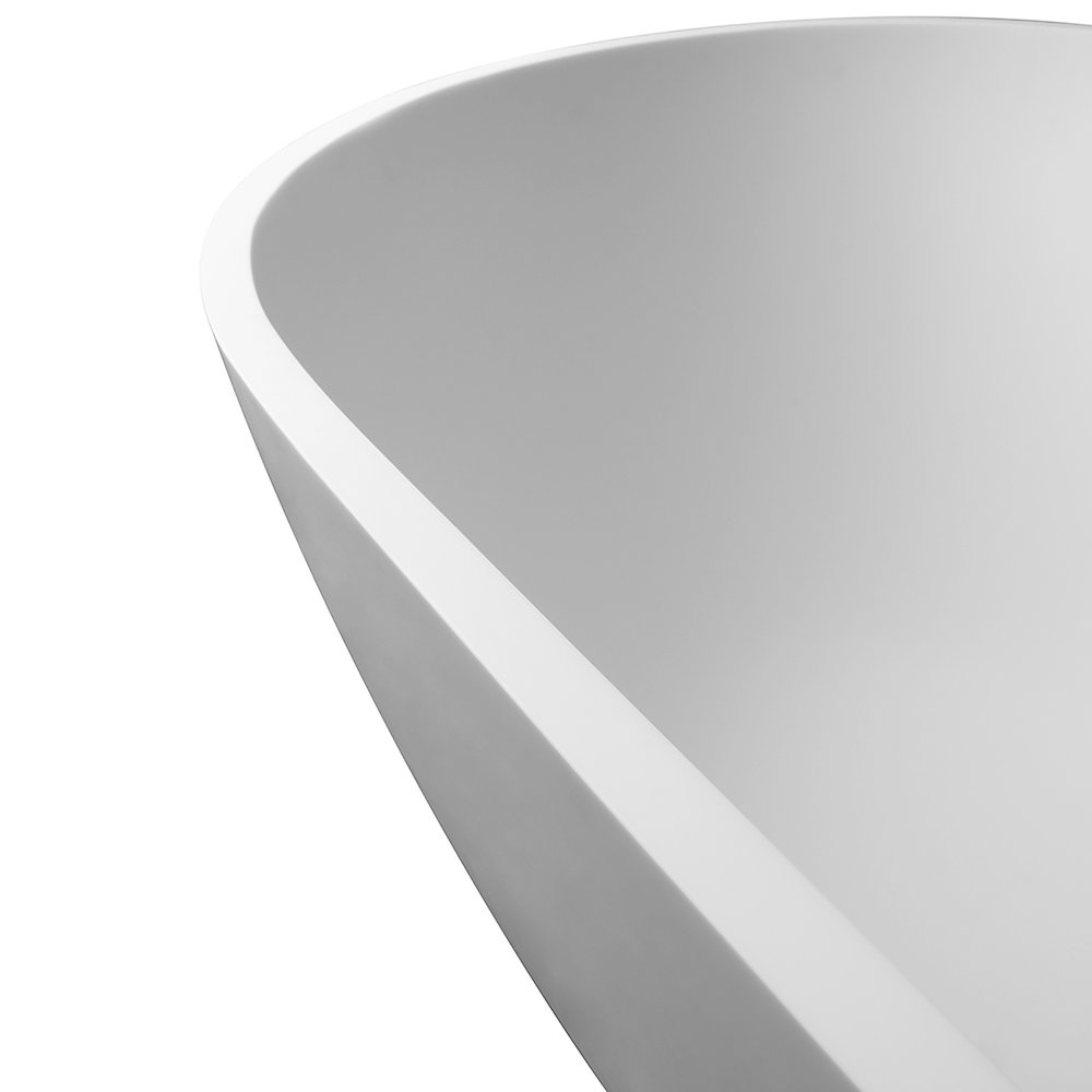 59" x 30" Solid Surface Soaking Bathtub and Integrated Overflow. Picture 12
