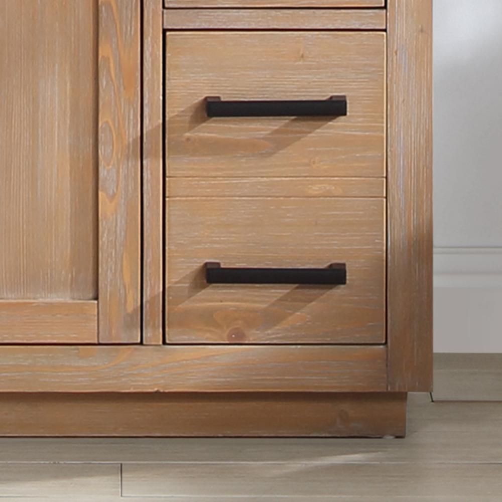 36" Single Bathroom Vanity in Light Brown with Mirror. Picture 11