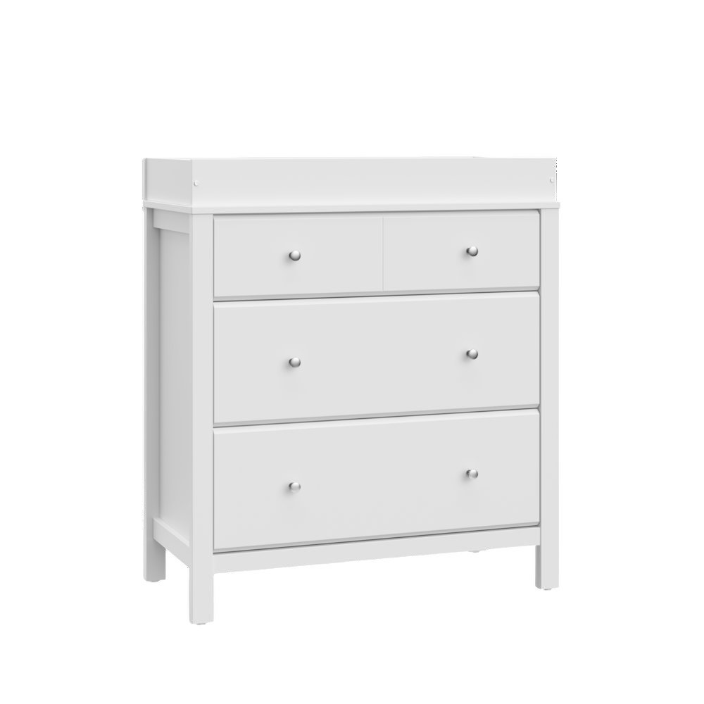 Storkcraft Carmel 3 Drawer Chest with Changing Topper (White). Picture 1