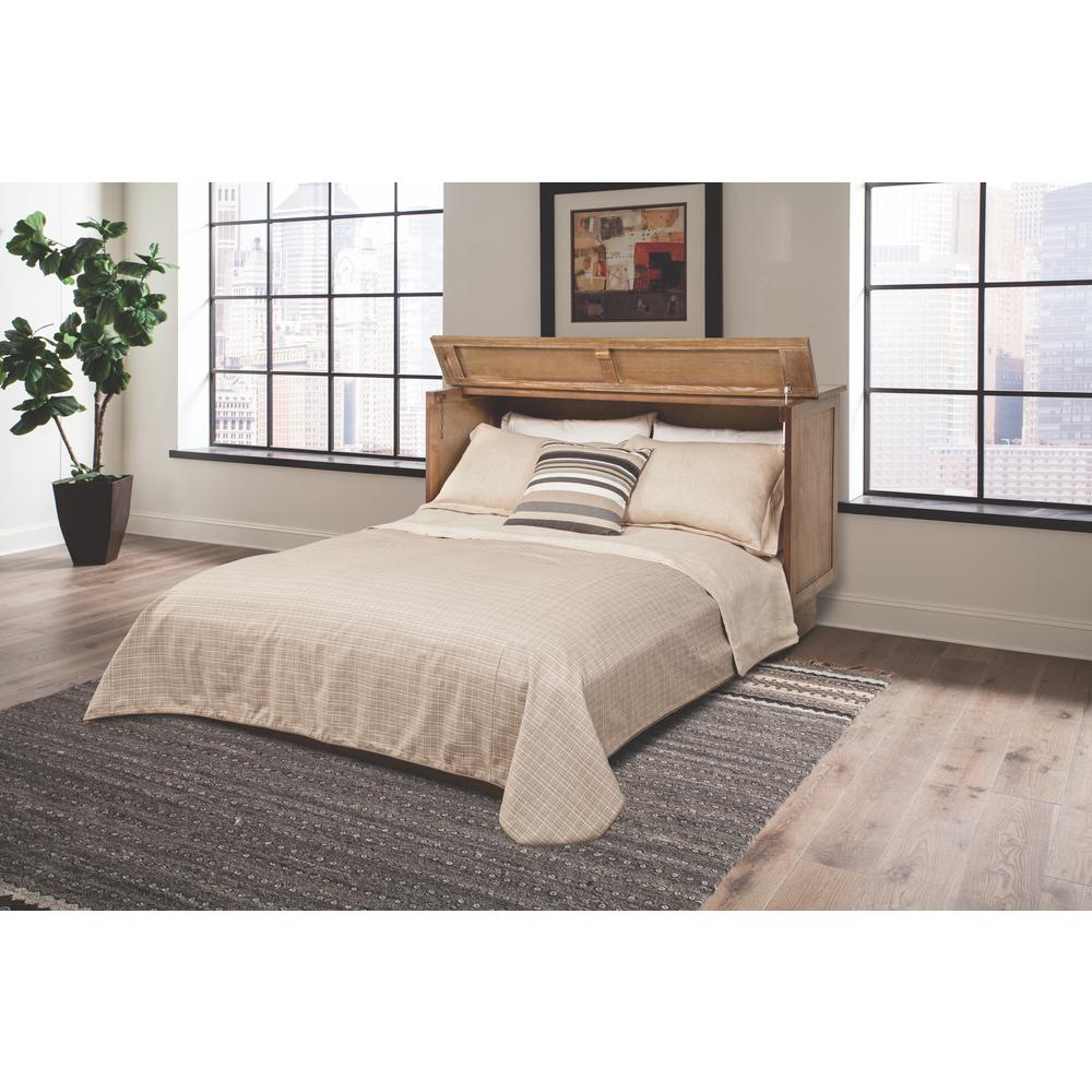 Queen Cabinet Bed in Light Ash Finish a Smart Free Standing Sleep Solution. Picture 2