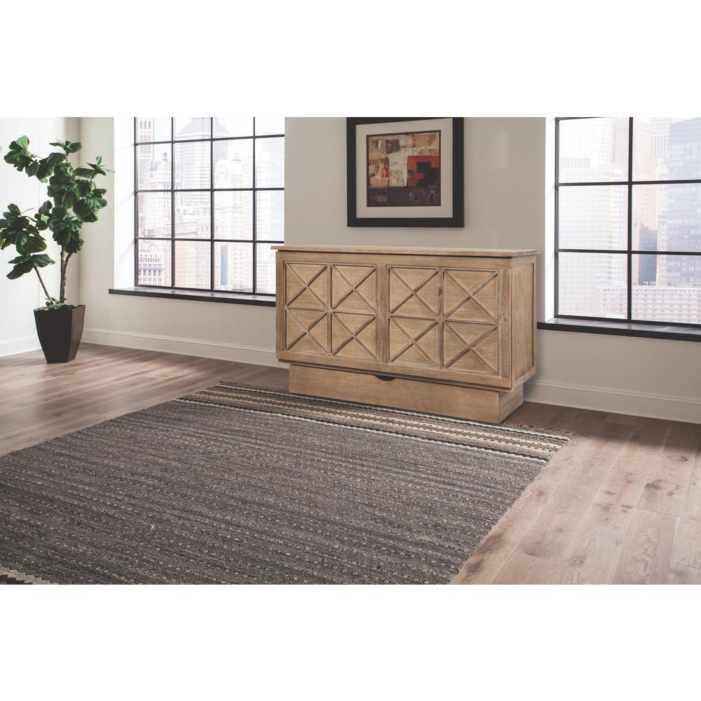 Queen Cabinet Bed in Light Ash Finish a Smart Free Standing Sleep Solution. Picture 3