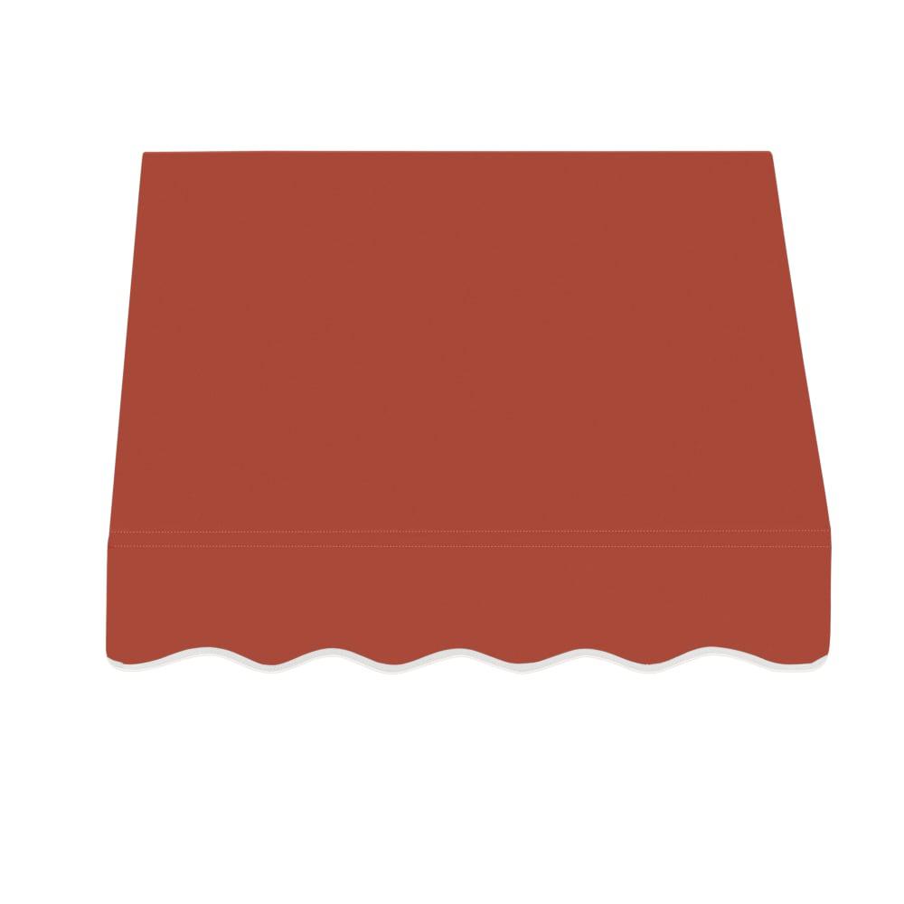 Awntech 3.375 ft San Francisco Fixed Awning Acrylic Fabric, Terracotta. Picture 2
