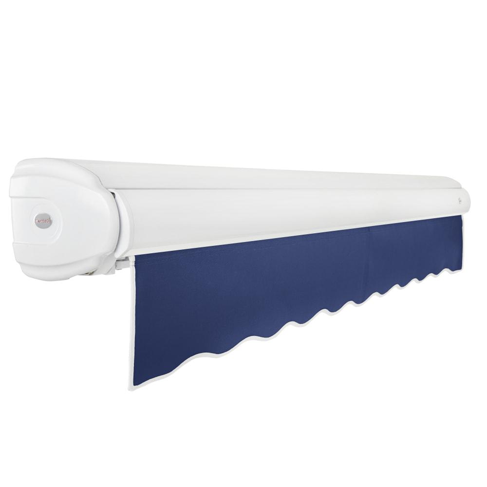 16' x 10' Full Cassette Right Motorized Patio Retractable Awning, Navy. Picture 2