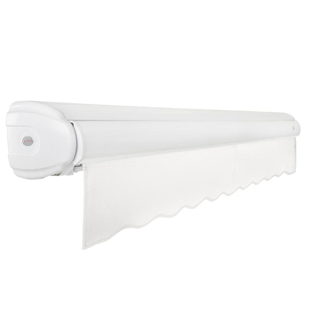16' x 10' Full Cassette Right Motorized Patio Retractable Awning, White. Picture 2