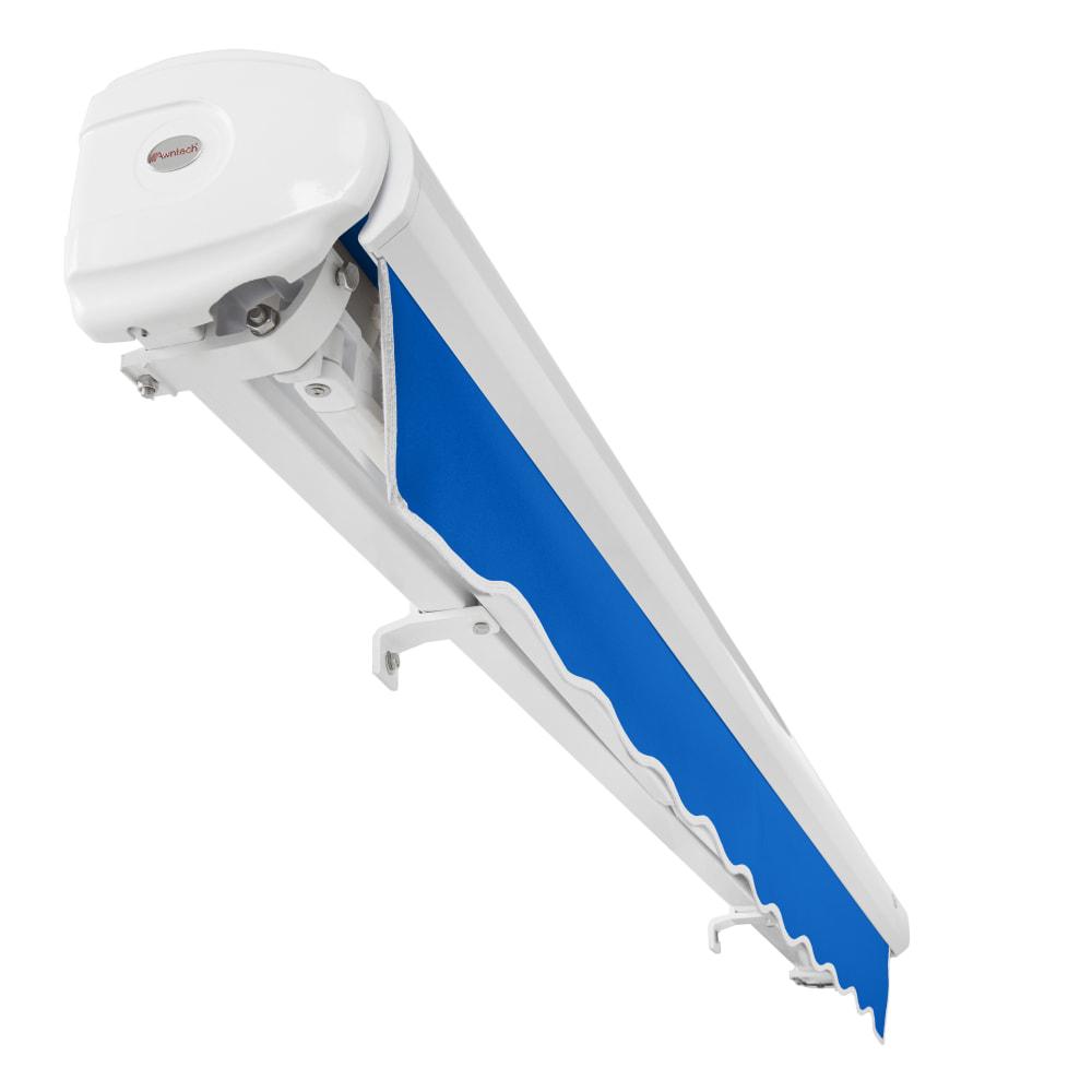 16' x 10' Full Cassette Right Motorized Patio Retractable Awning, Bright Blue. Picture 5