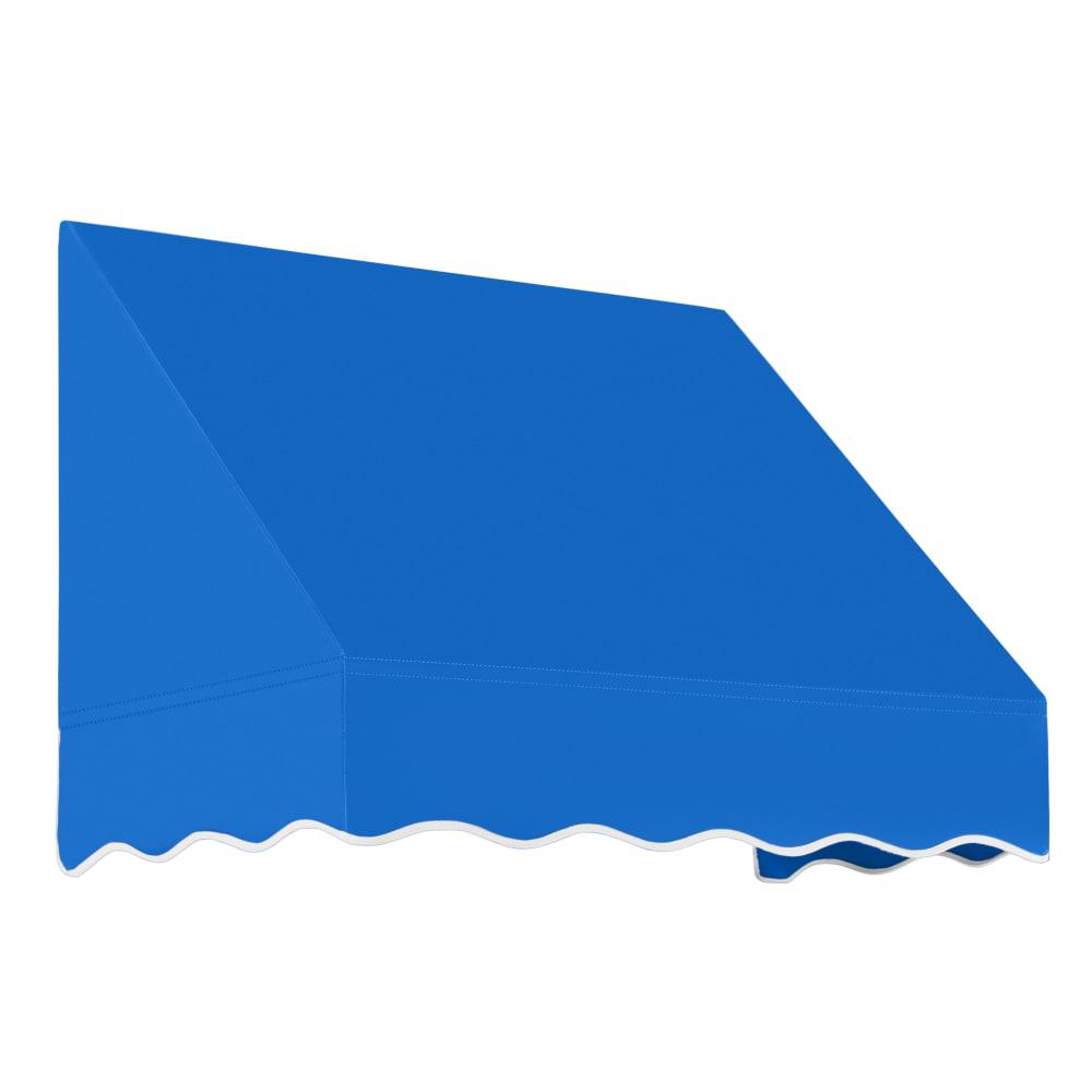 Awntech 4.375 ft San Francisco Fixed Awning Acrylic Fabric, Bright Blue. Picture 1