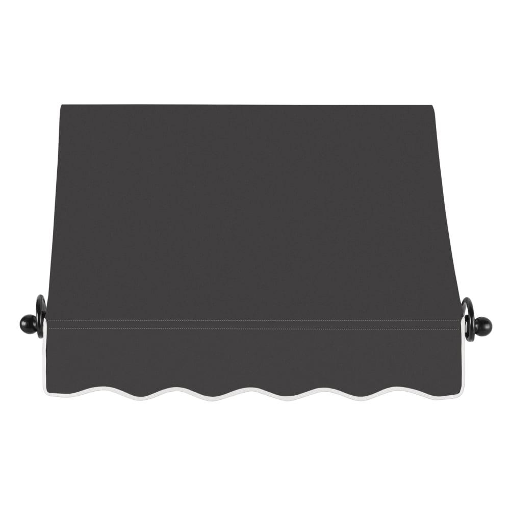 Awntech 3.375 ft Charleston Fixed Awning Acrylic Fabric, Black. Picture 2