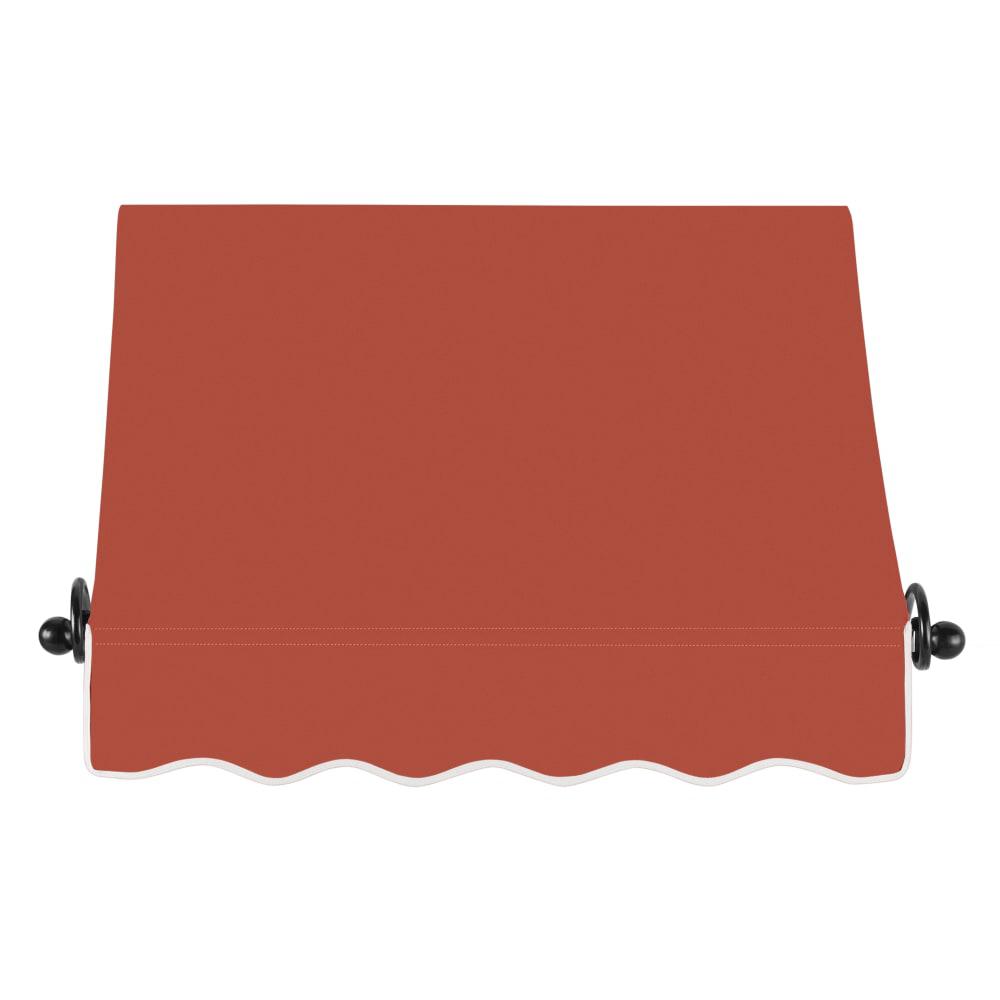 Awntech 3.375 ft Charleston Fixed Awning Acrylic Fabric, Terracotta. Picture 2