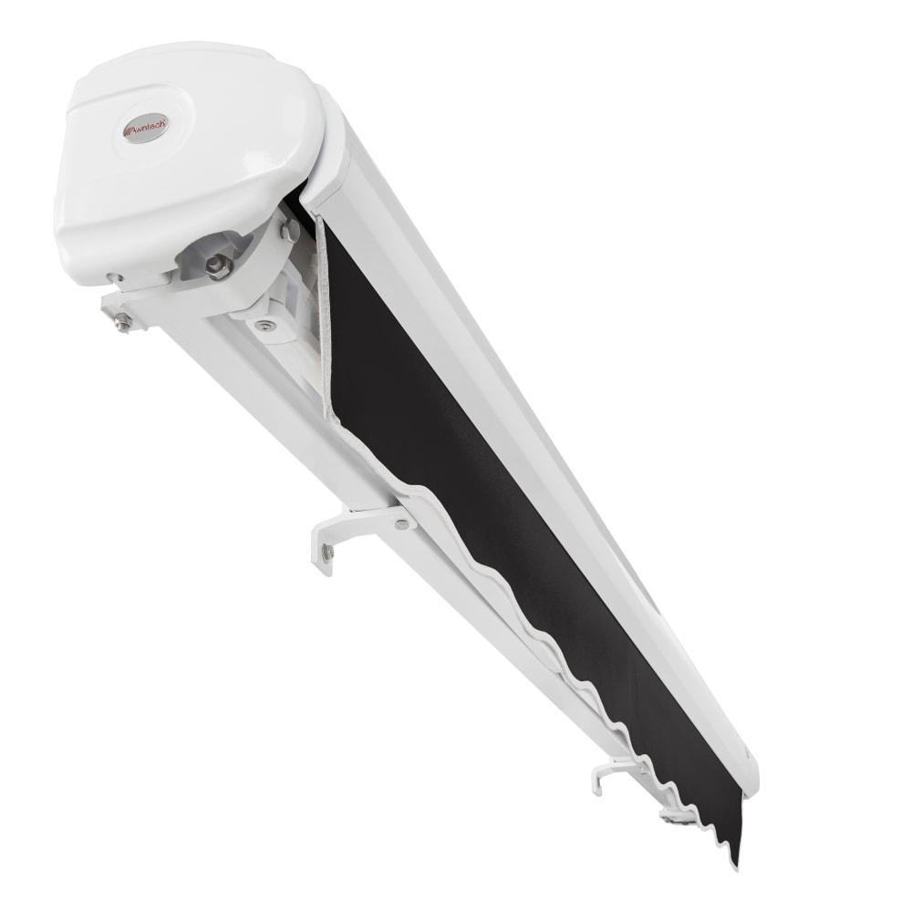 24' x 10' Full Cassette Right Motorized Patio Retractable Awning, Black. Picture 5