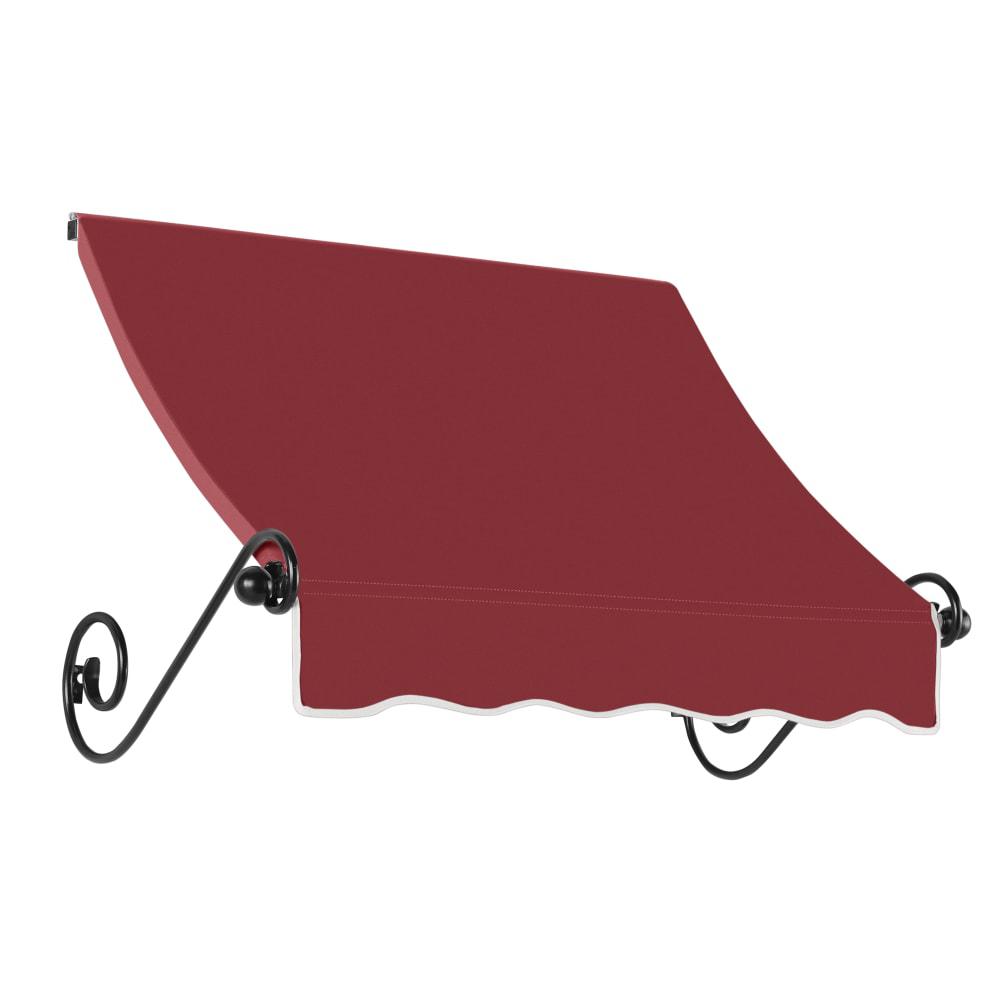 Awntech 4.375 ft Charleston Fixed Awning Acrylic Fabric, Burgundy. Picture 1