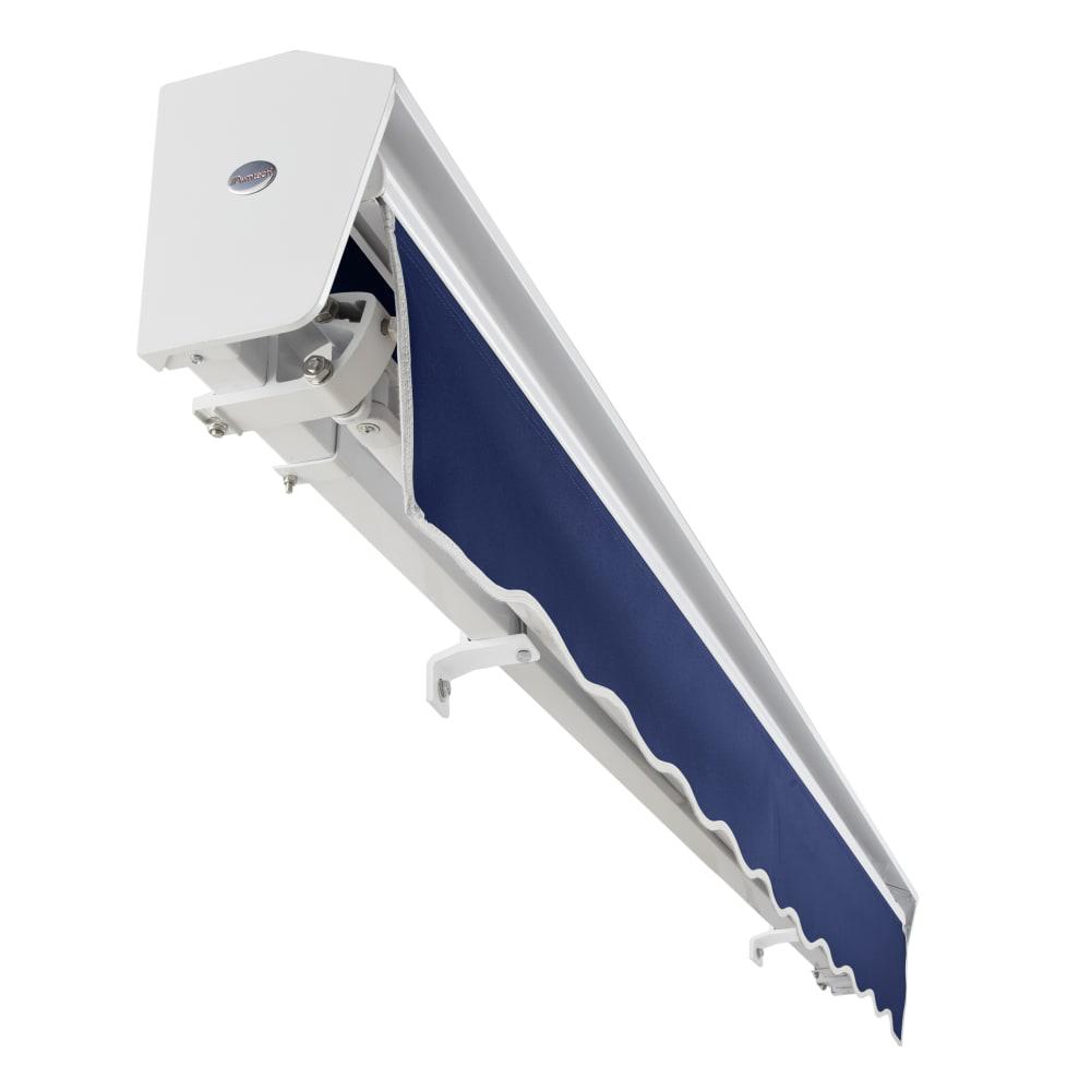 24' x 10' Destin Right Motor Right Motorized Patio Retractable Awning, Navy. Picture 5