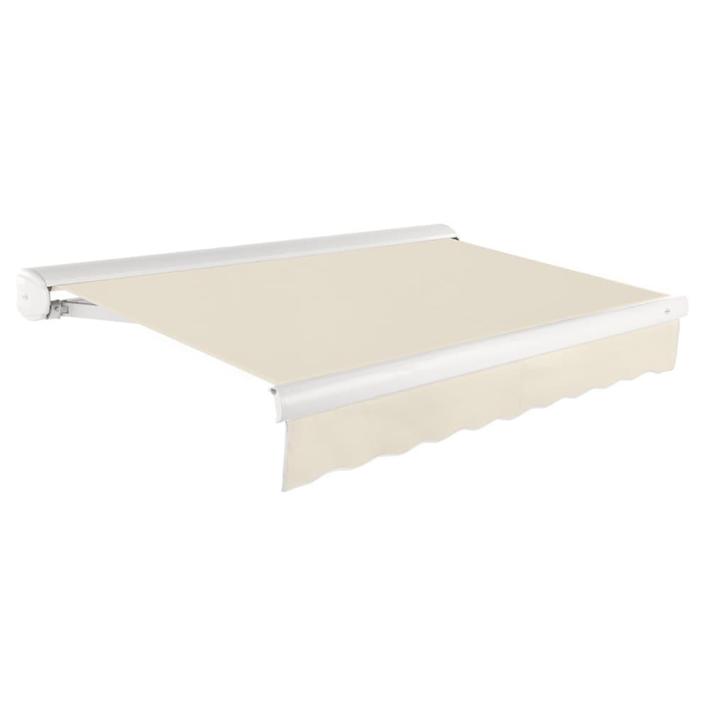20' x 10' Full Cassette Right Motorized Patio Retractable Awning, Linen. Picture 1