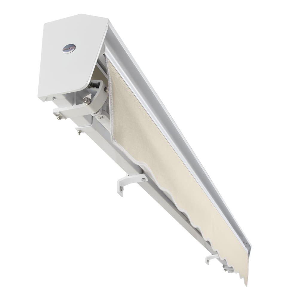 24' x 10' Destin Right Motor Right Motorized Patio Retractable Awning, Linen. Picture 5
