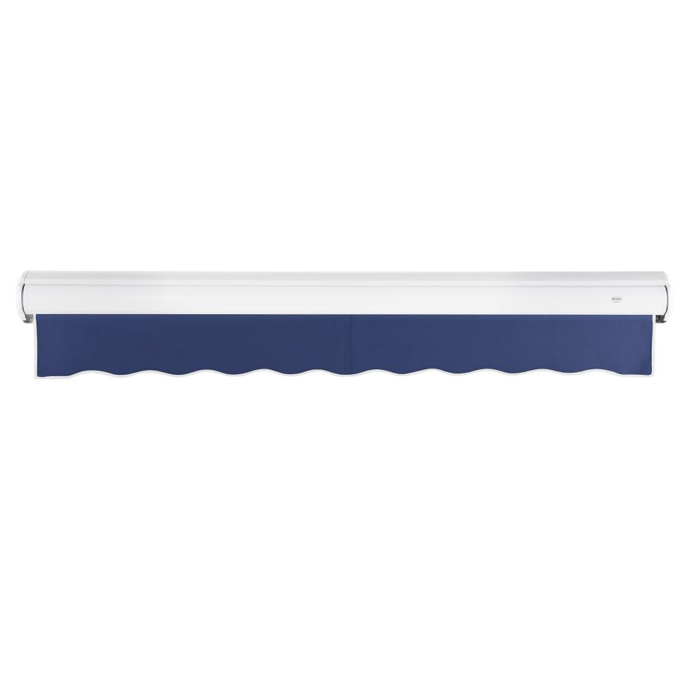 18' x 10' Full Cassette Right Motorized Patio Retractable Awning, Navy. Picture 4