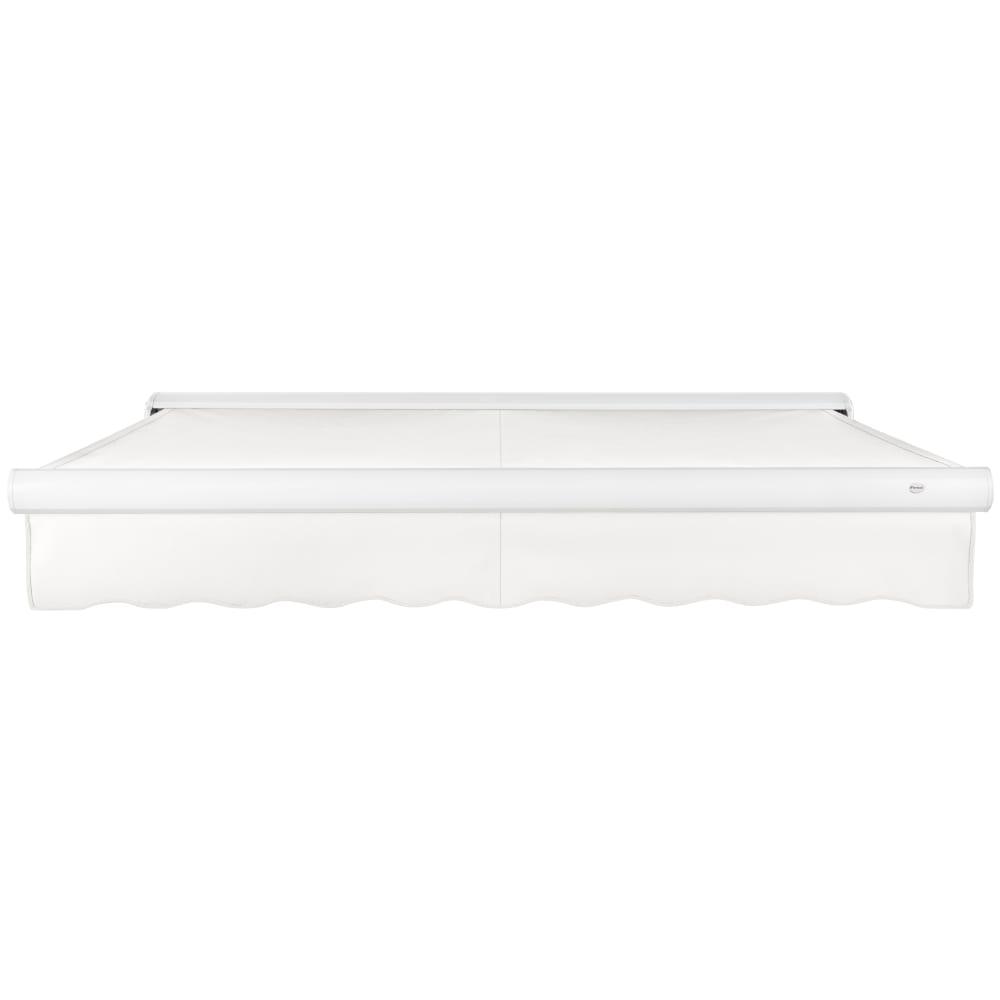 16' x 10' Full Cassette Right Motorized Patio Retractable Awning, White. Picture 3