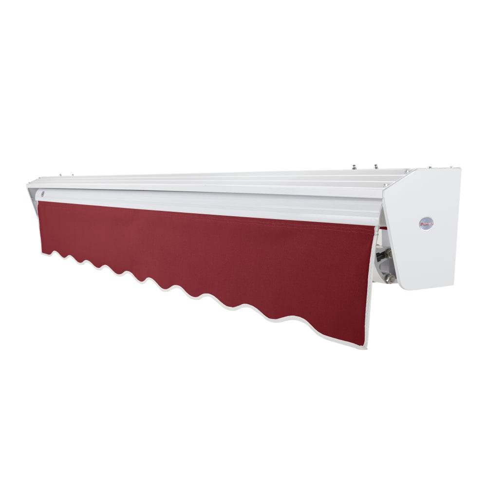 12' x 10' Destin Left Motor Left Motorized Patio Retractable Awning, Burgundy. Picture 2