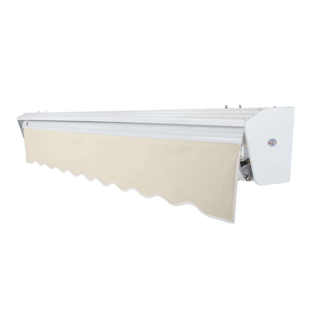 12' x 10' Destin Left Motor Left Motorized Patio Retractable Awning, Linen. Picture 2