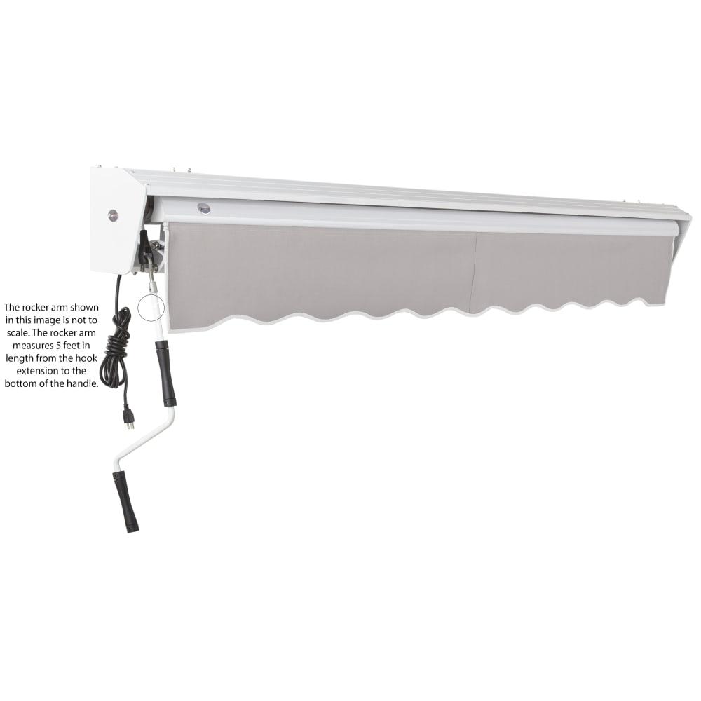 12' x 10' Destin Left Motor Left Motorized Patio Retractable Awning, Gray. Picture 6