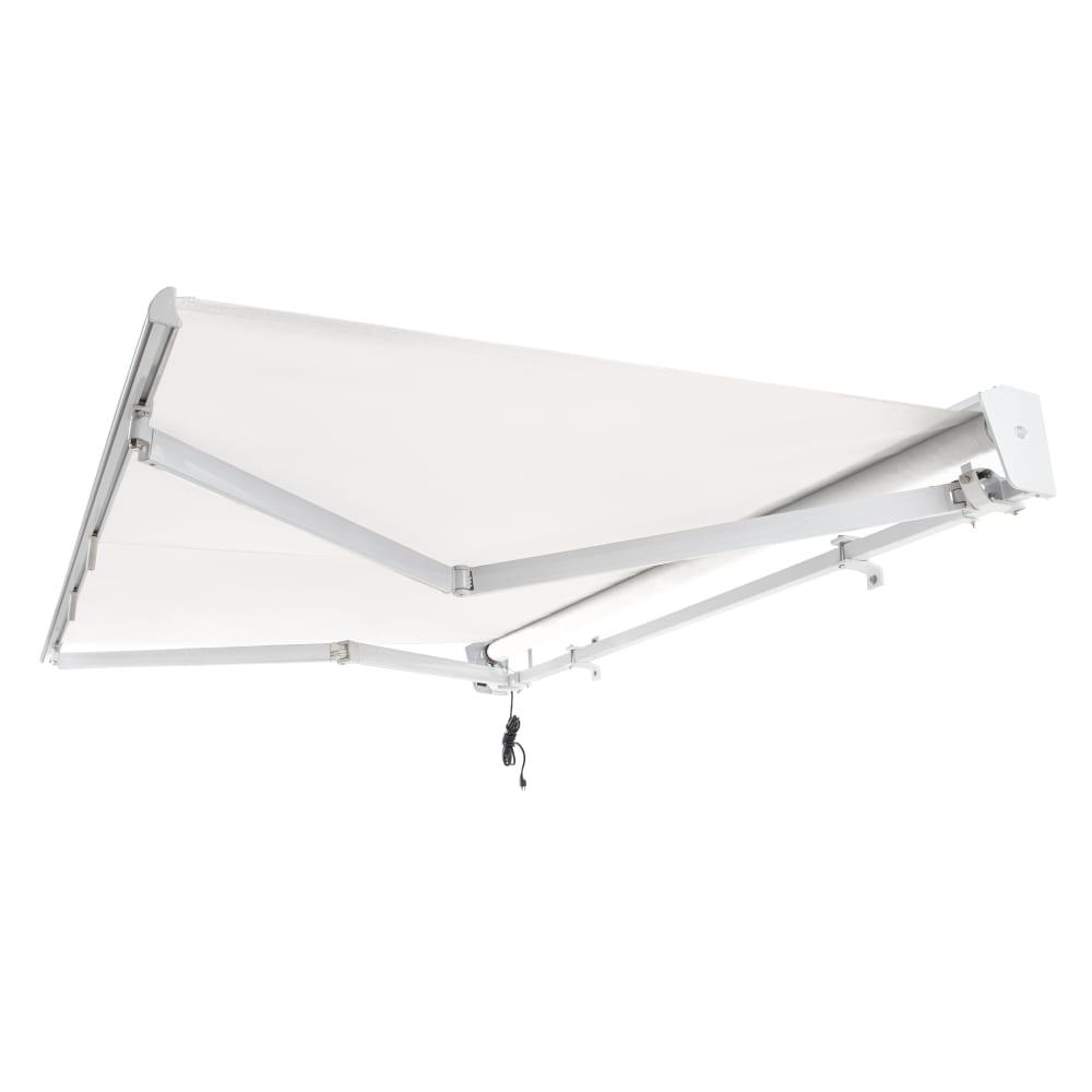 12' x 10' Destin Left Motor Left Motorized Patio Retractable Awning, White. Picture 7