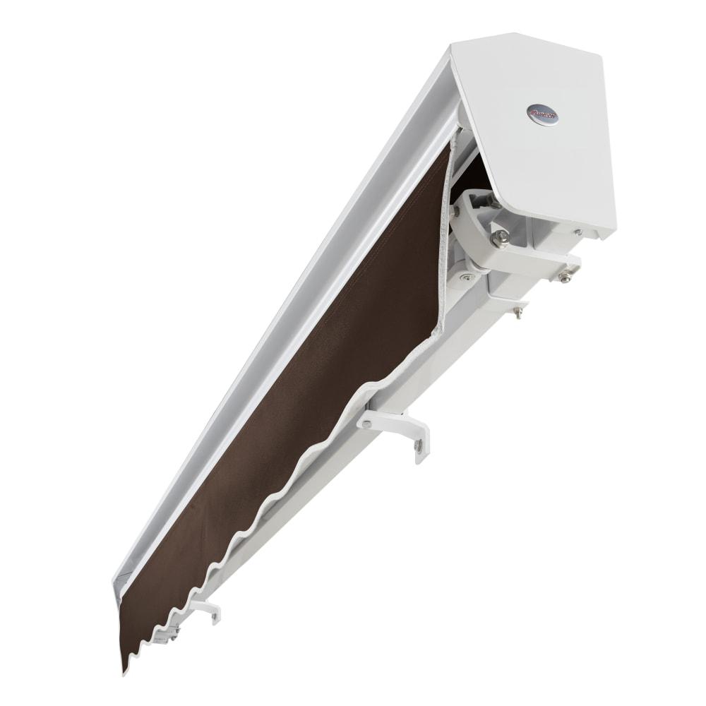 12' x 10' Destin Left Motor Left Motorized Patio Retractable Awning, Brown. Picture 5
