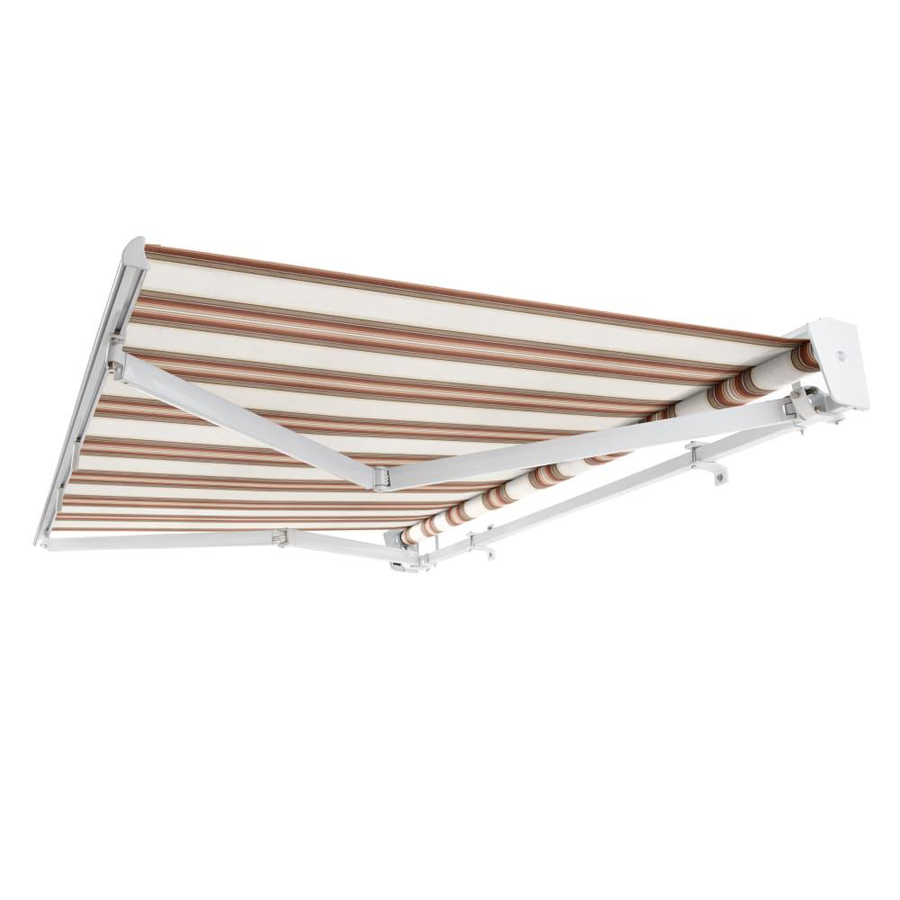 24' x 10' Destin Manual Patio Retractable Awning, Brown/Tan/Terracotta Multi. Picture 7