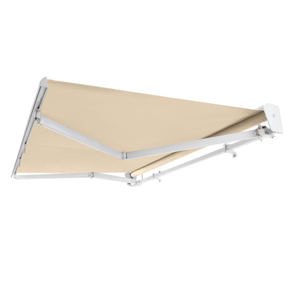 12' x 10' Destin Manual Manual Patio Retractable Awning Acrylic Fabric, Tan. Picture 7
