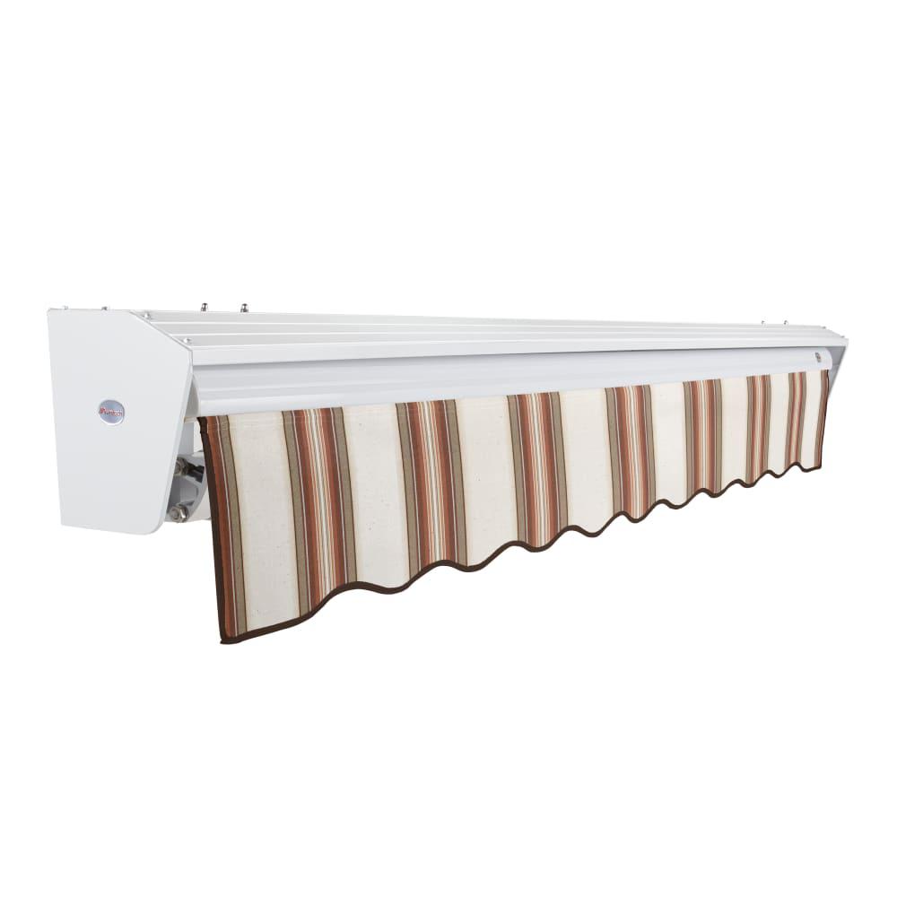 24' x 10' Destin Manual Patio Retractable Awning, Brown/Tan/Terracotta Multi. Picture 2