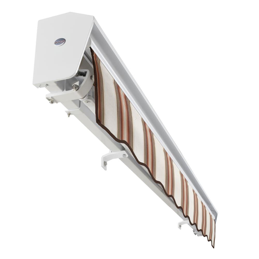 24' x 10' Destin Manual Patio Retractable Awning, Brown/Tan/Terracotta Multi. Picture 5