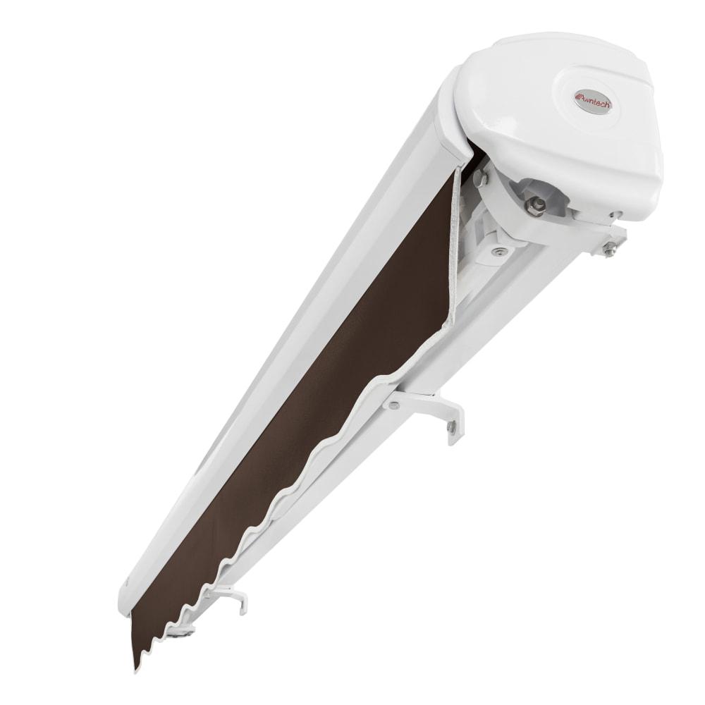 14' x 10' Full Cassette Left Motorized Patio Retractable Awning, Brown. Picture 5