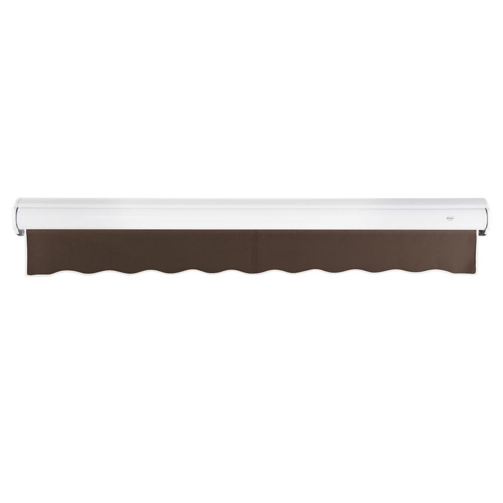 14' x 10' Full Cassette Left Motorized Patio Retractable Awning, Brown. Picture 4