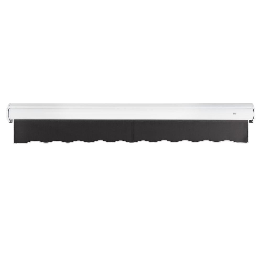 12' x 10' Full Cassette Left Motorized Patio Retractable Awning, Black. Picture 4