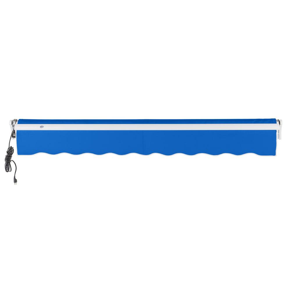 12' x 10' Maui Left Motor Left Motorized Patio Retractable Awning, Bright Blue. Picture 4