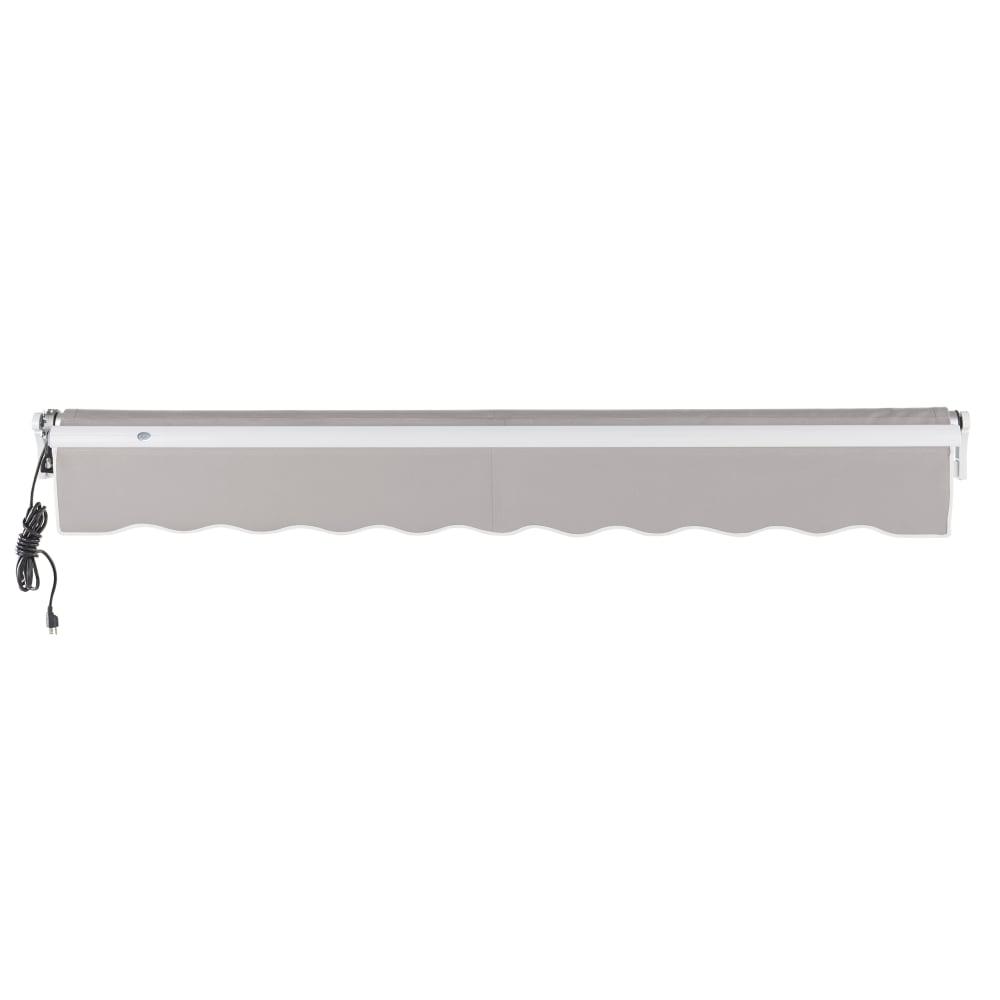 12' x 10' Maui Left Motor Left Motorized Patio Retractable Awning, Gray. Picture 4