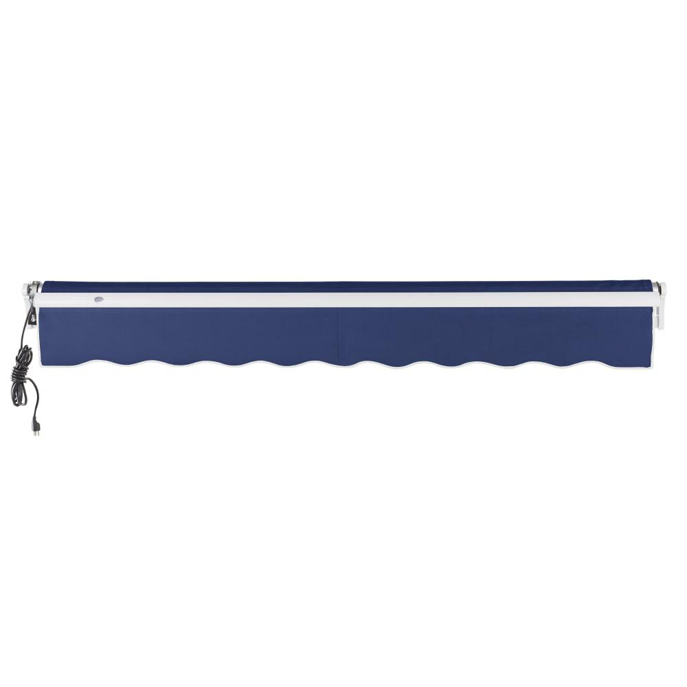 12' x 10' Maui Left Motor Left Motorized Patio Retractable Awning, Navy. Picture 4