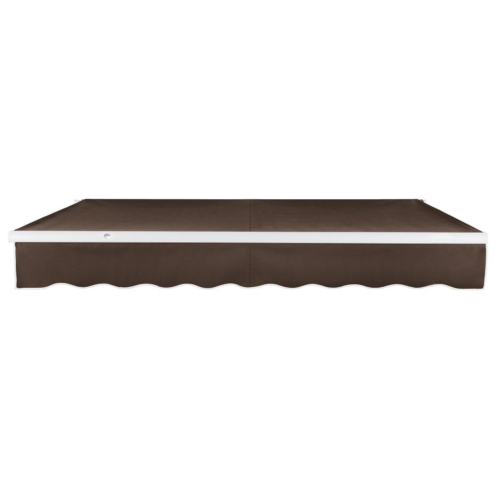 12' x 10' Maui Manual Manual Patio Retractable Awning Acrylic Fabric, Brown. Picture 3