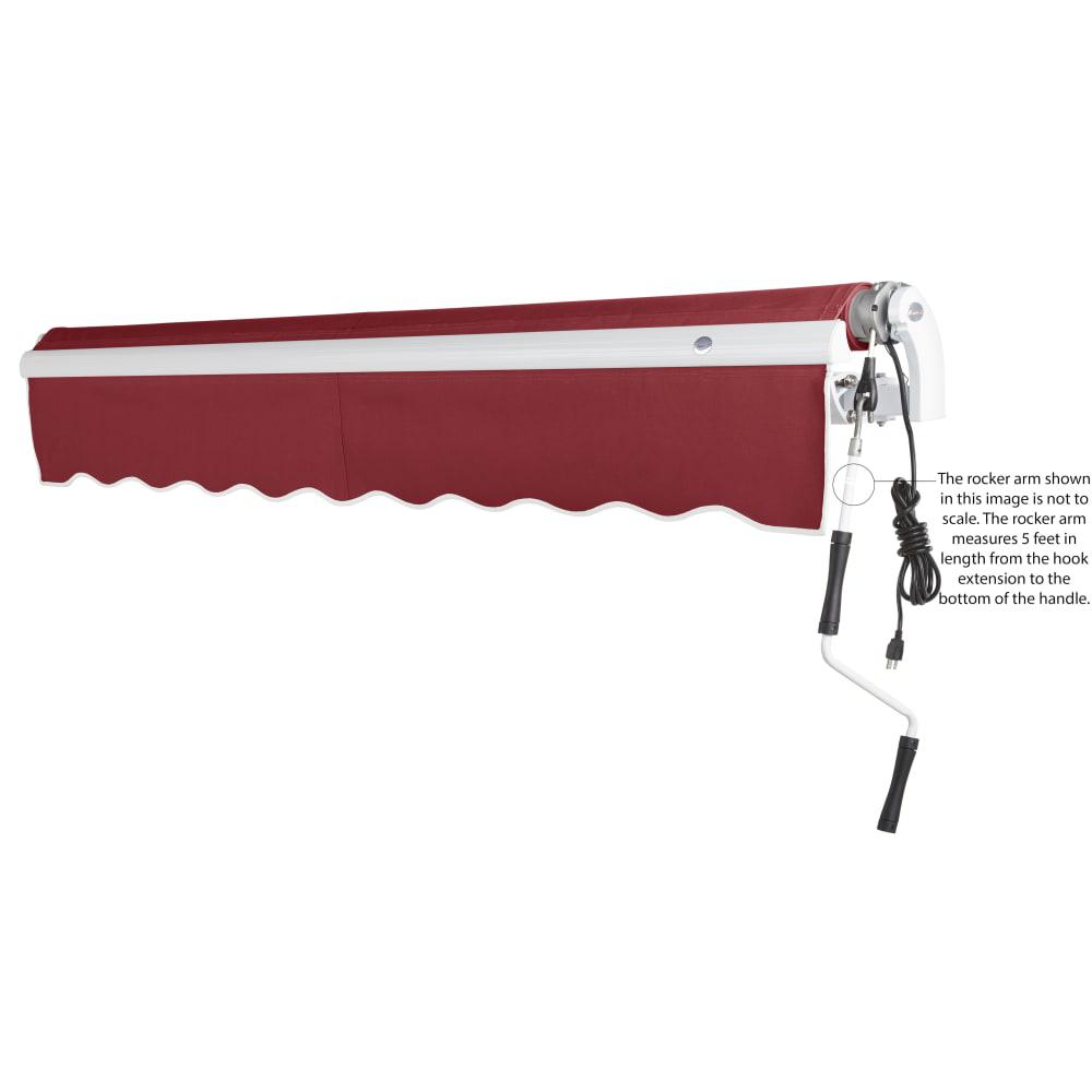 14' x 10' Maui Right Motor Right Motorized Patio Retractable Awning, Burgundy. Picture 6