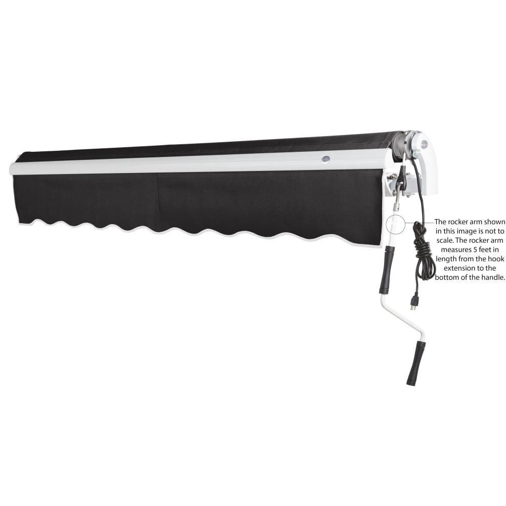 12' x 10' Maui Right Motor Right Motorized Patio Retractable Awning, Black. Picture 6