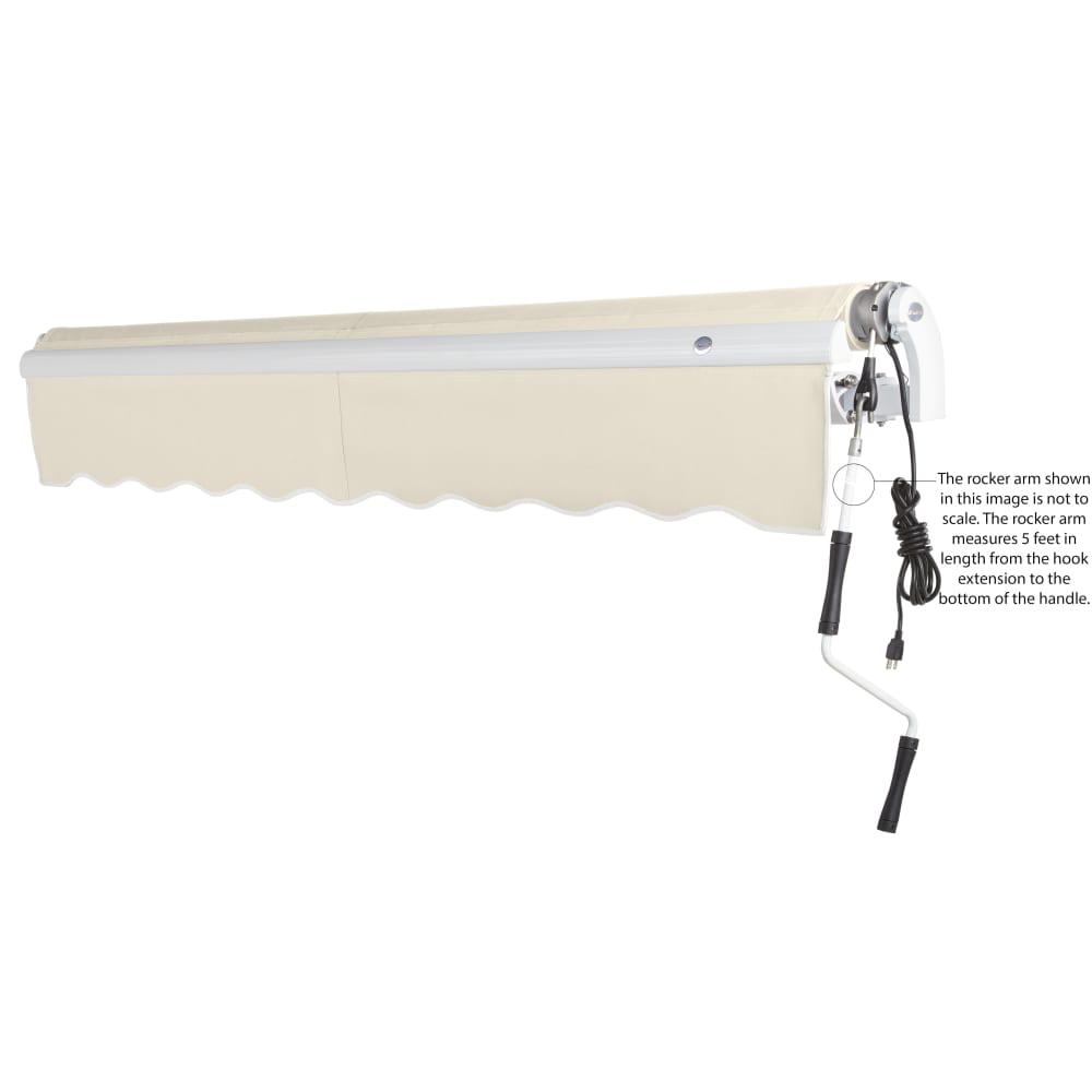 14' x 10' Maui Right Motor Right Motorized Patio Retractable Awning, Linen. Picture 6