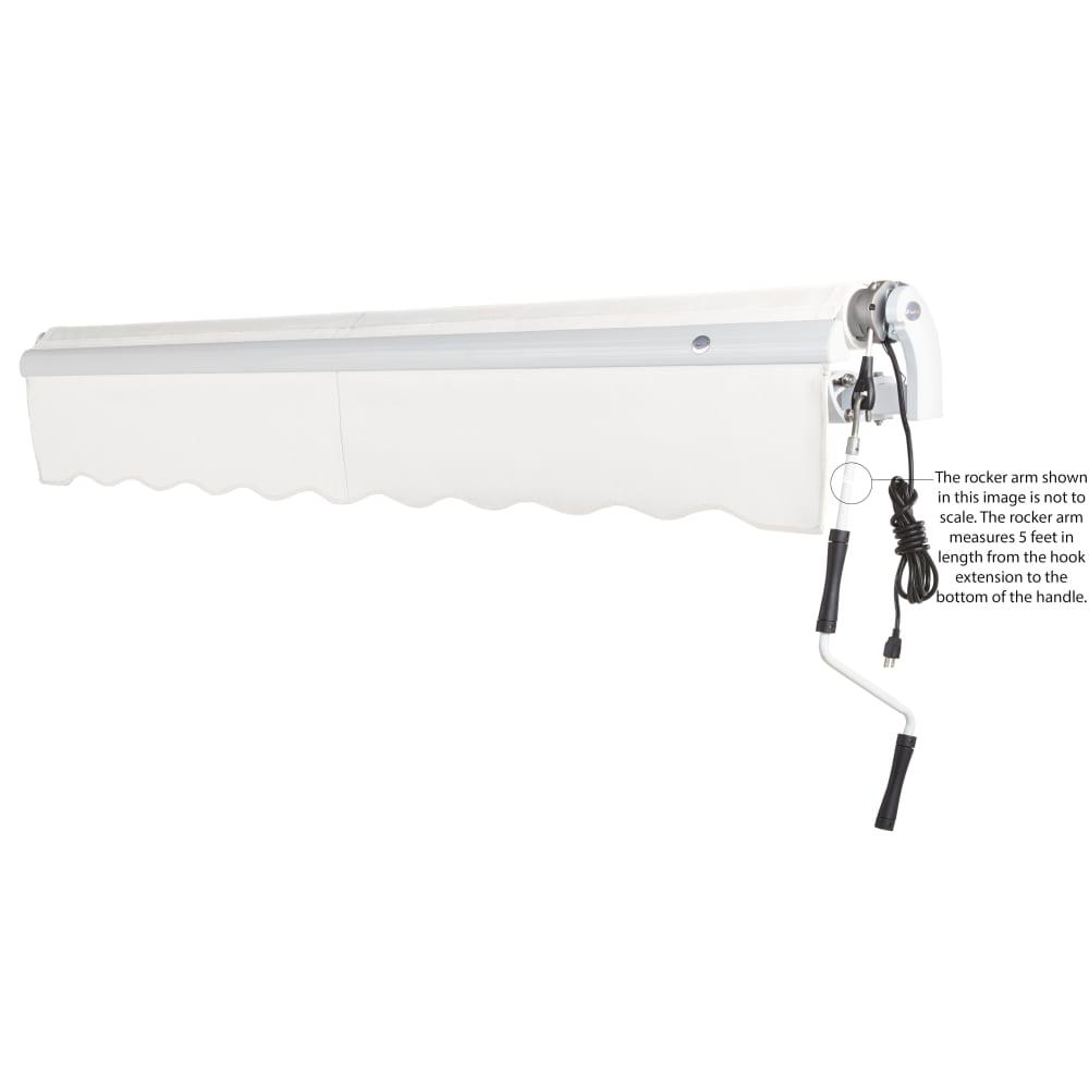 12' x 10' Maui Right Motor Right Motorized Patio Retractable Awning, White. Picture 6