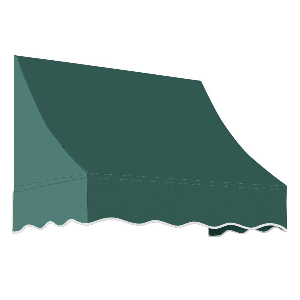 Awntech 4.375 ft Nantucket Fixed Awning Acrylic Fabric, Forest. Picture 1