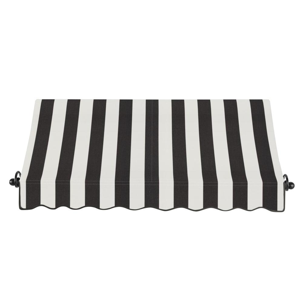 Awntech 10.375 ft Charleston Fixed Awning Acrylic Fabric, Black/White Stripe. Picture 2