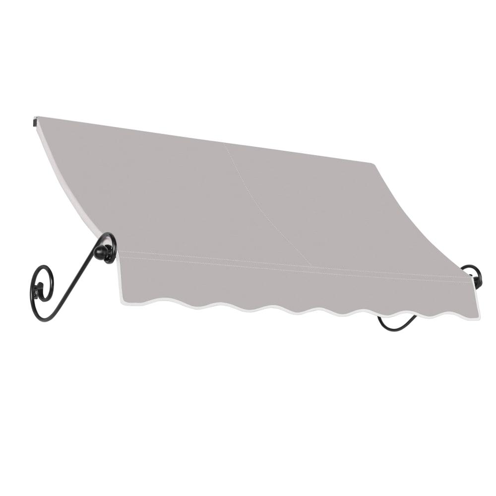 Awntech 8.375 ft Charleston Fixed Awning Acrylic Fabric, Gray. Picture 1