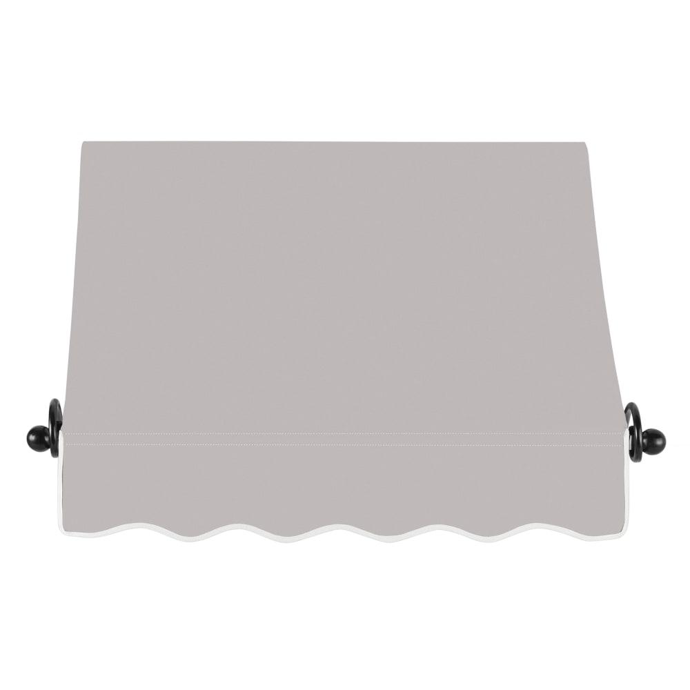 Awntech 3.375 ft Charleston Fixed Awning Acrylic Fabric, Gray. Picture 2