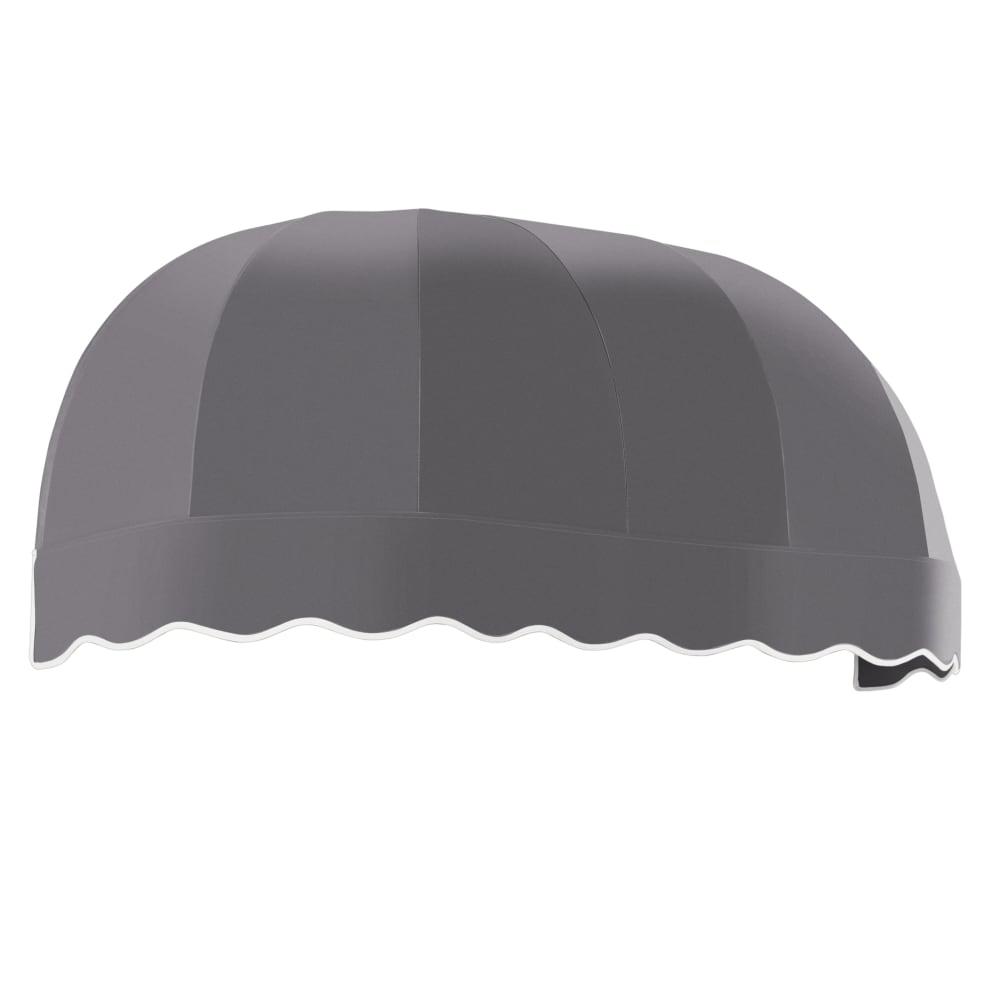 Awntech 4.375 ft Chicago Fixed Awning Acrylic Fabric, Gunmetal. Picture 1